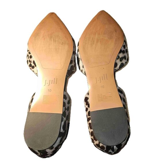 J Jill‎ Womens Leopard Mirabelle Dorsay Flats Shoes 10 - Picture 7 of 8
